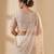 Women's rust net partywear saree with unstitched blouse