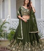 MEHENDI RANGOLI SILK PARTY WEAR EMBROIDERY LEHENGA CHOLI