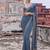 Women's blue gorgette partywear saree with unstitched blouse