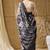 Black abstract print cotton silk regular saree
