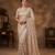 Women's rust silk partywear saree with unstitched blouse