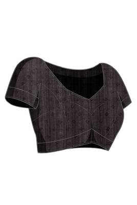 Black abstract print cotton silk regular saree 4