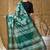 Green abstract print cotton silk regular saree