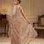 Women's rust net partywear saree with unstitched blouse