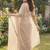 Women's rust net partywear saree with unstitched blouse