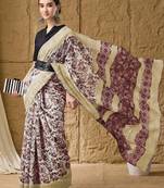 Geometric print cotton silk ready to wear saree