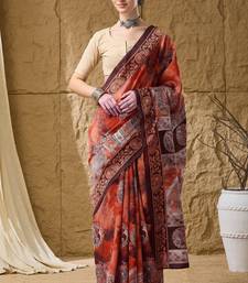 Kalamkari print cotton silk ready to wear saree