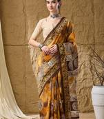 Kalamkari print cotton silk ready to wear saree