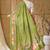 Mehndi abstract print satin regular saree