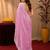 Baby pink soft shimmer chiffon embroidery work saree with unstitched blouse piece