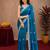 Morpich soft shimmer chiffon embroidery work saree with unstitched blouse piece