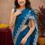 Morpich soft shimmer chiffon embroidery work saree with unstitched blouse piece