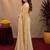 Gold soft shimmer chiffon embroidery work saree with unstitched blouse piece