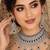 Emerald Green Bridal Jewelry Set, Pakistani Indian Wedding Necklace Earrings Maang Tikka