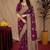 wine soft pure pethani silk blend with jari weave work saree with unstitched blouse piece