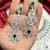 Emerald Green Bridal Jewelry Set, Pakistani Indian Wedding Necklace Earrings Maang Tikka