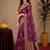 wine soft pure pethani silk blend with jari weave work saree with unstitched blouse piece