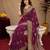 wine soft pure pethani silk blend with jari weave work saree with unstitched blouse piece