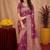 purple soft pure pethani silk blend with jari weave work saree with unstitched blouse piece