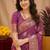 purple soft pure pethani silk blend with jari weave work saree with unstitched blouse piece