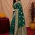 green soft pure pethani silk blend with jari weave work saree with unstitched blouse piece