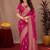 rani pink soft pure pethani silk blend with jari weave work saree with unstitched blouse piece