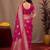 rani pink soft pure pethani silk blend with jari weave work saree with unstitched blouse piece