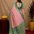 pink rama soft silk blend with jacquard woven work saree with unstitched blouse piece
