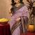 lavender  soft silk blend with jacquard woven work saree with unstitched blouse piece