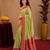 pista pink soft silk blend with jacquard woven work saree with unstitched blouse piece