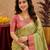 pista pink soft silk blend with jacquard woven work saree with unstitched blouse piece