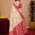 off white pink pink soft silk blend with jacquard woven work saree with unstitched blouse piece