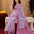 lavender soft silk blend with jacquard woven work saree with unstitched blouse piece