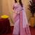 lavender soft silk blend with jacquard woven work saree with unstitched blouse piece