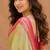 pista green soft silk blend with jacquard woven work saree with unstitched blouse piece