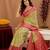 pista green soft silk blend with jacquard woven work saree with unstitched blouse piece