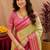pista green soft silk blend with jacquard woven work saree with unstitched blouse piece