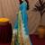 Rama linen digital print work saree with unstitched blouse piece