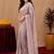 Dusty onion linen digital print work saree with unstitched blouse piece