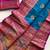 blue color intricate color thread weaving design rich weaving pallu benarasi silk blend sarees