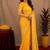 yellow silk blend with jari weave work saree with unstitched blouse piece