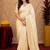 white silk blend with jari weave work saree with unstitched blouse piece