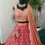 PEACH silk blend EMBROIDERY LEHENGA CHOLI WITH DUPATTA