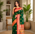 dark green color intricate color thread weaving design rich weaving pallu benarasi silk blend sarees