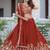 DARK ORANGE SILK  EMBROIDERY PARTY WEAR LEHENGA CHOLI 