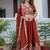 DARK ORANGE SILK  EMBROIDERY PARTY WEAR LEHENGA CHOLI 