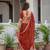 DARK ORANGE SILK  EMBROIDERY PARTY WEAR LEHENGA CHOLI 