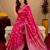 pink silk blend with jari weave work saree with unstitched blouse piece