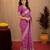 purple silk blend with jari weave work saree with unstitched blouse piece