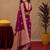 wine silk blend with jari weave work saree with unstitched blouse piece